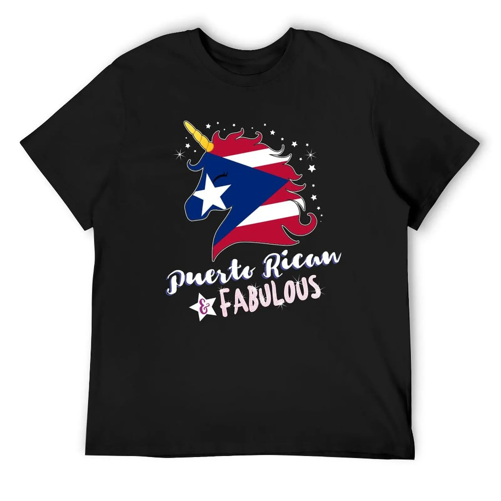 Puerto Rican & Fabulous Unicorn T-Shirt vintage clothes tees plus sizes men t shirts high quality