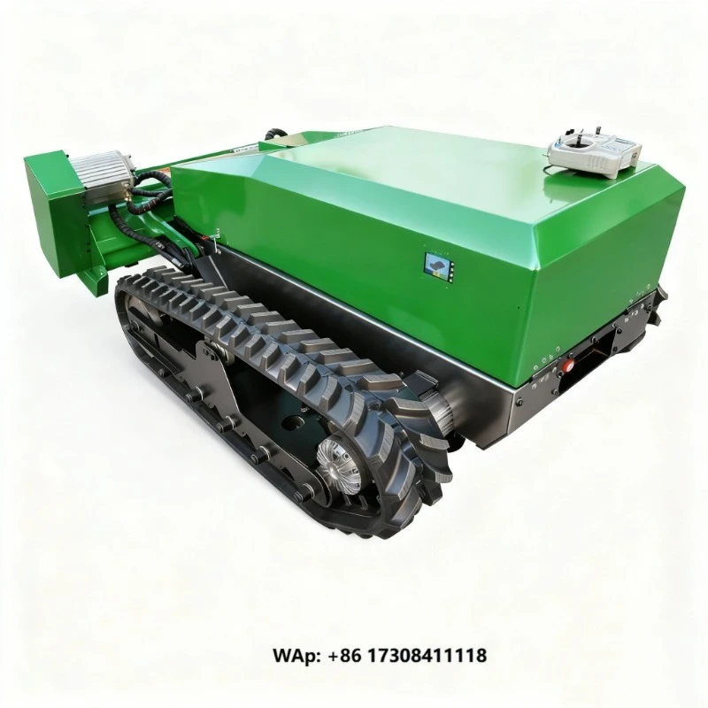 Agricultural Intelligent Zero Rotation Electric Remote Controlled Tracked Lawn Mower Garden Slope Lawn Mower 72V 1 M/s