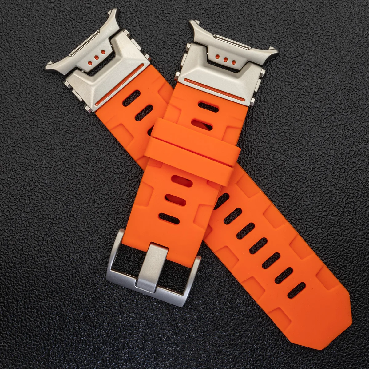 حزام سيليكون مطاطي لساعة سامسونج جالاكسي الترا 47 ملم سوار رياضي فاخر للرجال جالاكسي الترا 2025 بدون فجوات سوار نهاية منحني #6