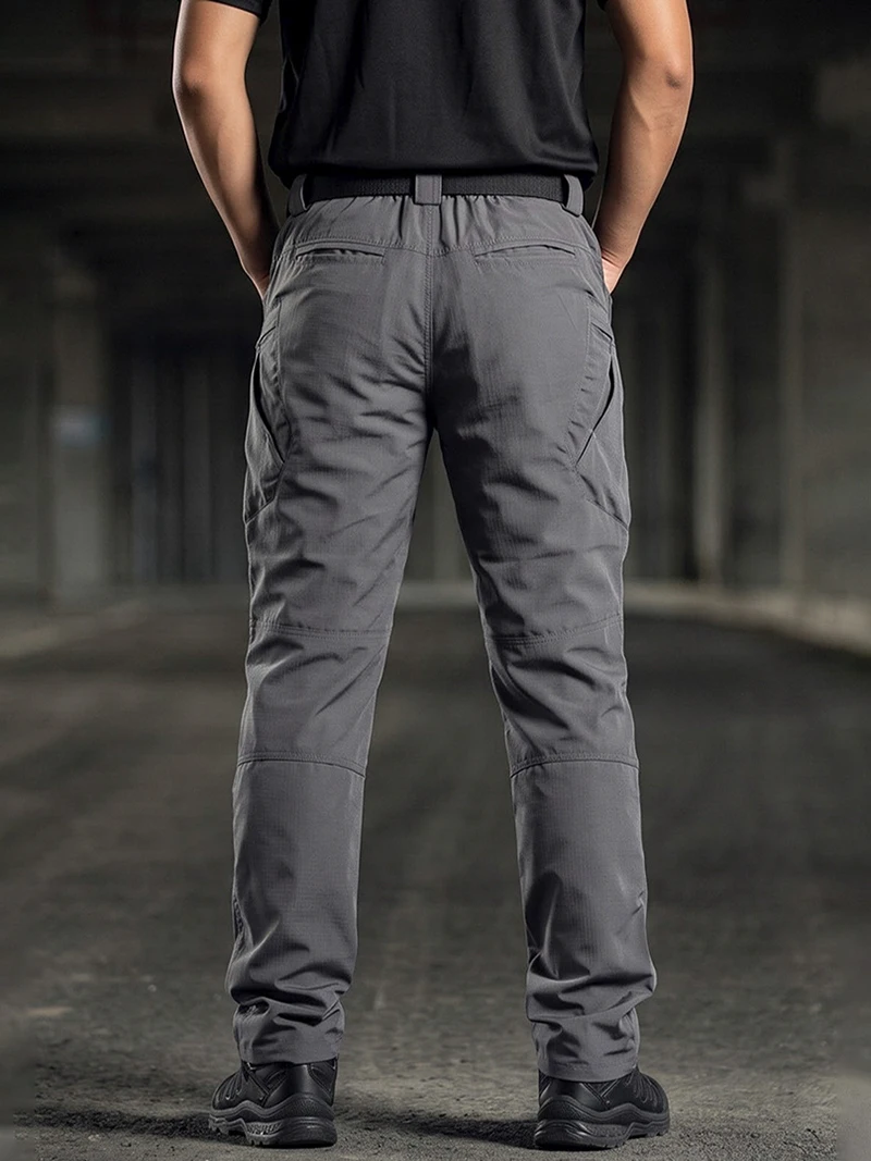 Neue taktische Cargohose für Herren, reißfeste und abriebfeste Hose mit vielen Taschen, gerader Schnitt, Arbeitshose, Outdoor-Hose für Wanderungen und Trekking. – Detail 12