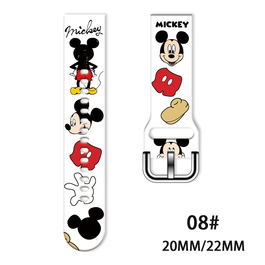 Disney Mickey Minnie Watchband For Huawei watch 2Pro GT/GT2 Samsung galaxy watch/active2/gear sport/s3 Sz classic strap 20mm22mm