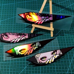 1PC Anime Peeking Eye JDM Itasha Decorative Motorcycle Sticker Waterproof Motorbike Tank Electric Scooter Car Window Vinyl Decal