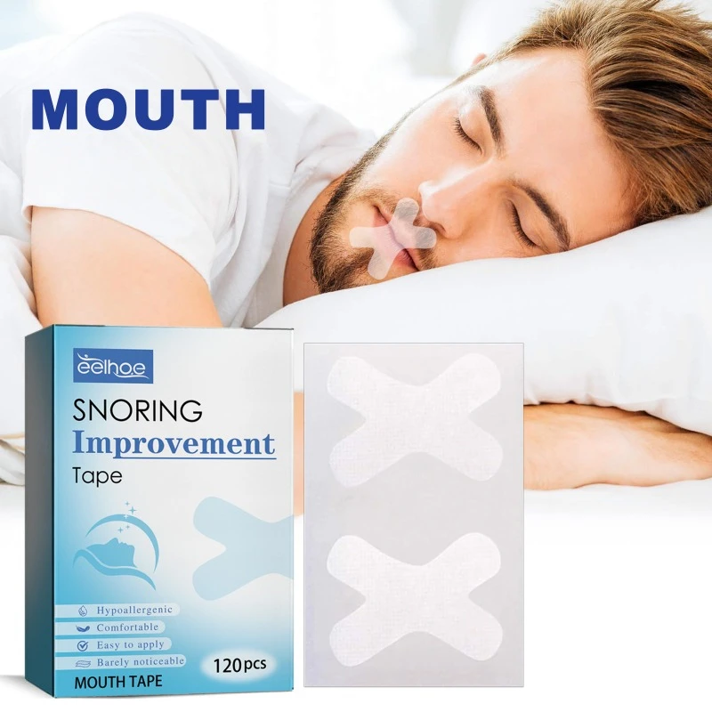 120pcs X Type Anti-snoring Patch to Prevent Insomnia Open Mouth Breathing Tape to Stop Snoring Stickers Sleep Aid Snore