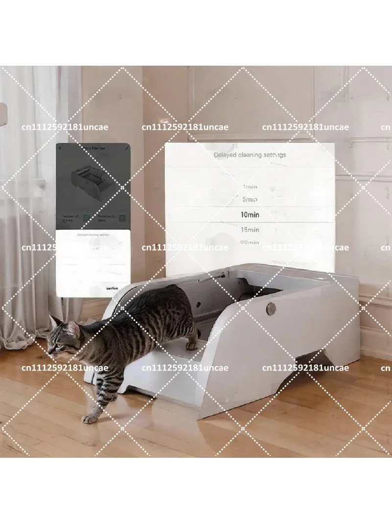 Automatic Self-Cleaning Litter Box with WiFi App Control, Smart Cat Toilet for Multiple Cats, Voice Call Remote Monitoring