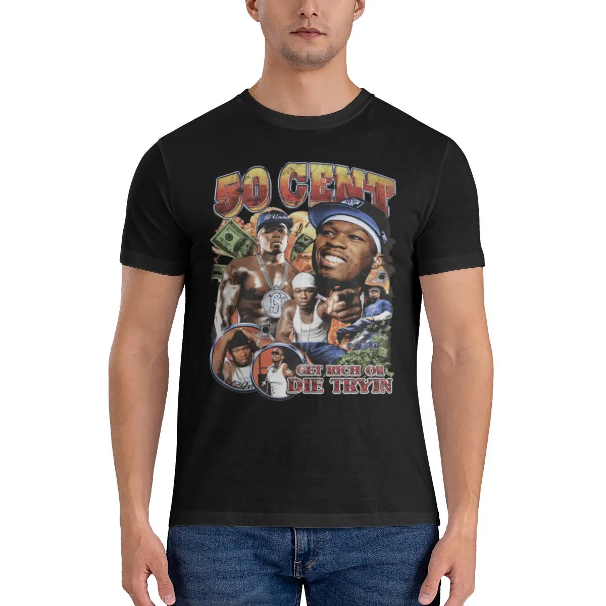 50 Cent T-Shirt, Hip Hop New York T-Shirt, Vintage Retro Gift, Rap Tee y2k LA