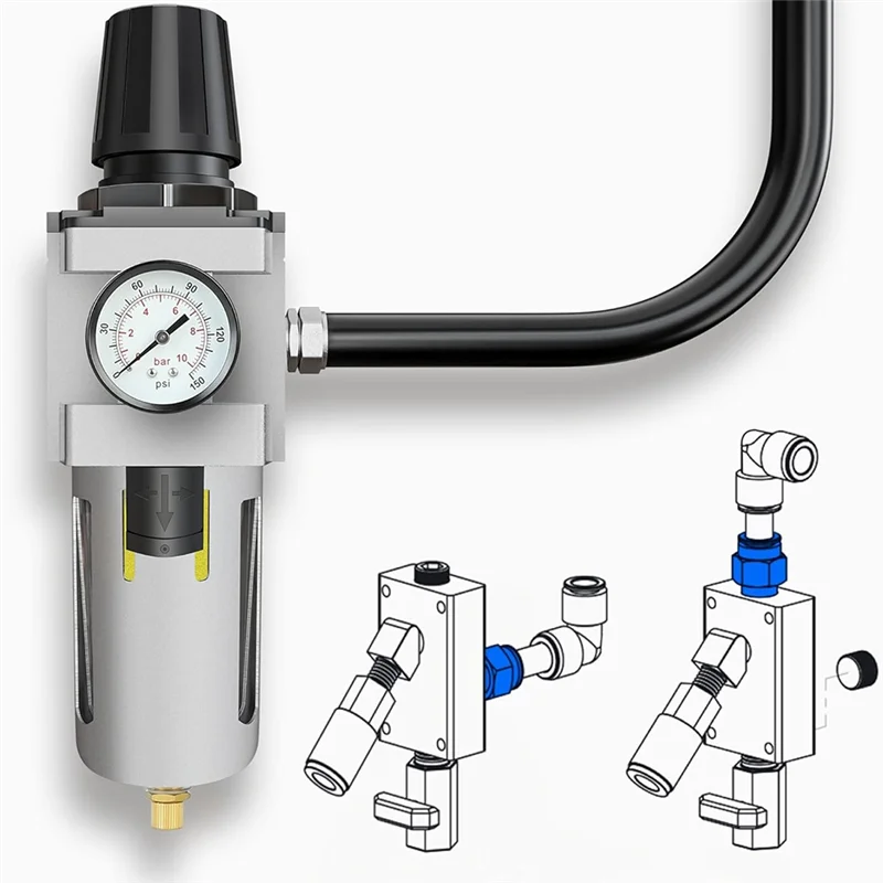A02M-Luftanschlüsse, 2 Stück, 3/4 Zoll Winkel, Messing, vernickelt, 200 PSI, für Druckluftleitungen für Ladengarage