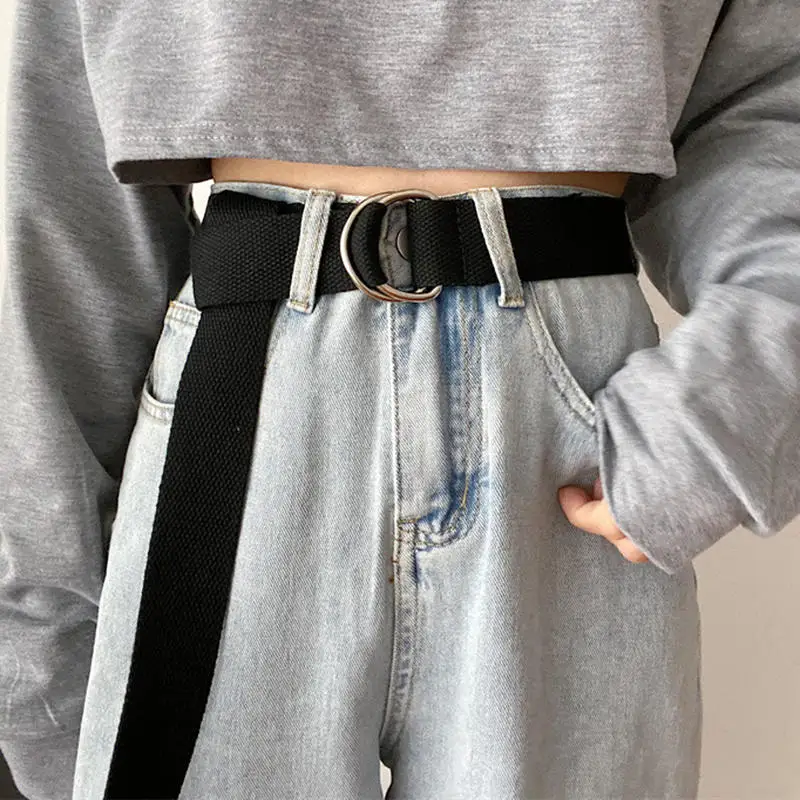 Men And Women Belt Universal Double Buckle Multifunctional Belts For Unisex Fashion No Punching Waistband Jeans Decoration