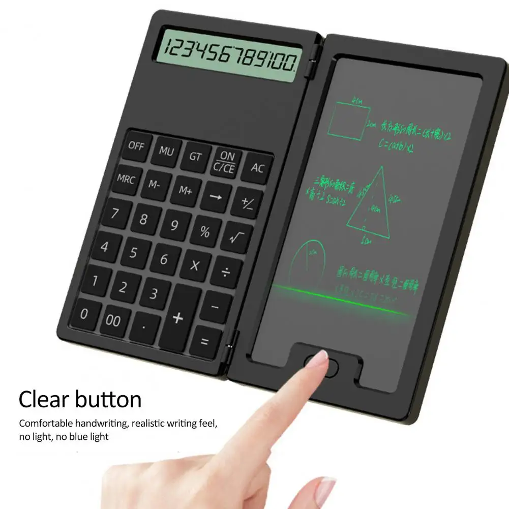 Scientific Calculator with Erasable Writing Board 12 Digits Calculator LED Display Student Calculator Office School Supplies