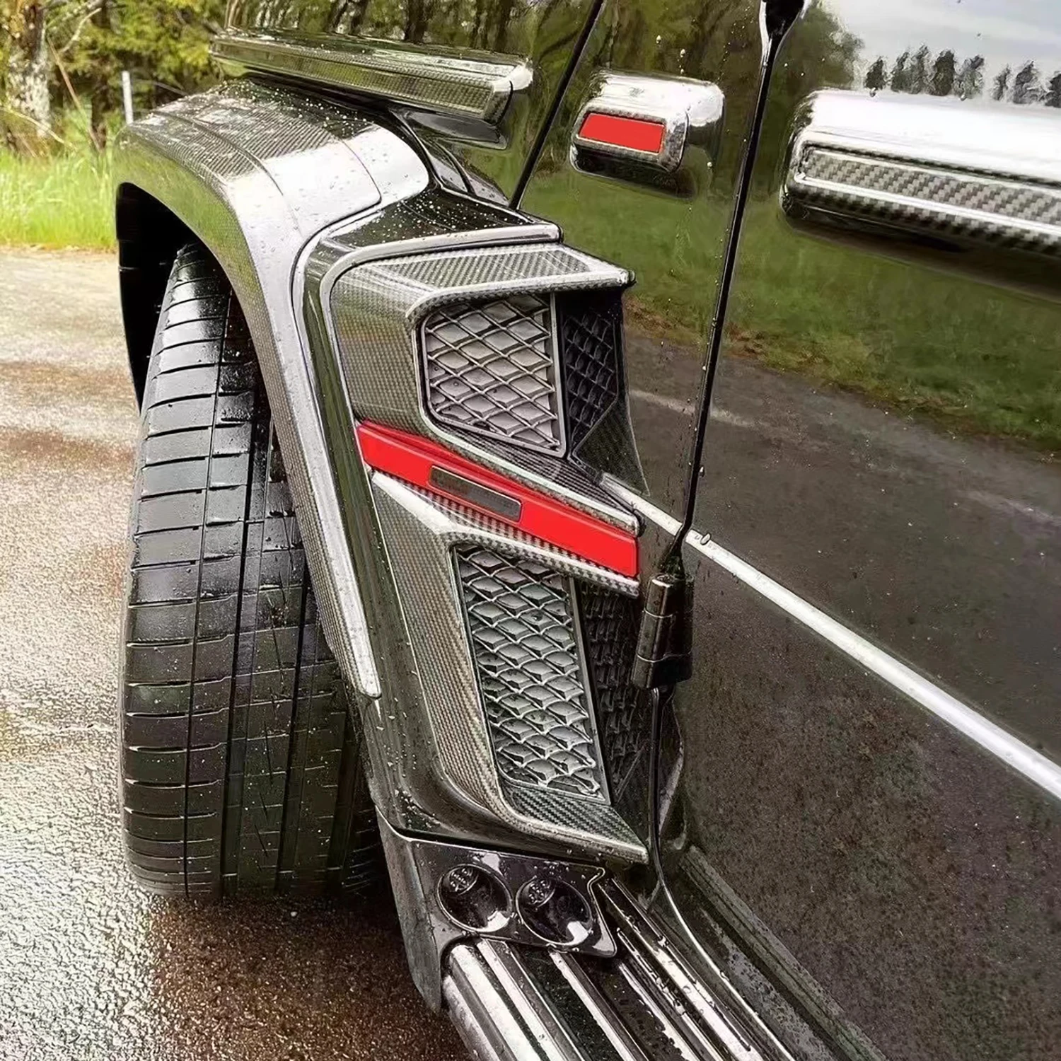 DPGKITS 8Pcs Carbon Fiber Body Kit B Style For Mercedes Benz W463A W464 G63 High Quality Of Dry Carbon Fiber Car Accessories