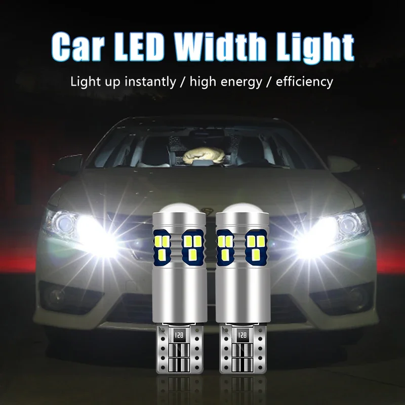 2Pcs Super Brigh T10 W5W 168 194 12V Led Bulbs 18SMD 2014 Chips Car Lamps CANBUS NO Error Parking Position Clearance Width Lamps