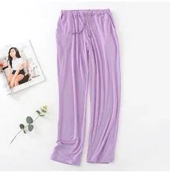 Pantaloni estivi da donna modal thin primavera e autunno pigiama pantaloni da casa larghi elasticizzati sportivi di grandi dimensioni possono essere indossati all'esterno