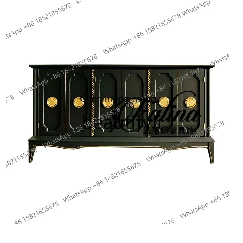 

G American-style entrance cabinet Solid wood simple liht luxury dinin side cabinet Livin room storae foyer cabinet