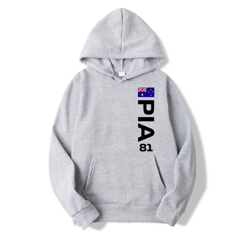 أوسكار بيستري 81 سائق شعار فريق السباق الرجال هوديي ربيع الخريف الذكور البلوز جديد عادية الرياضة المرأة البلوز الملابس القمم