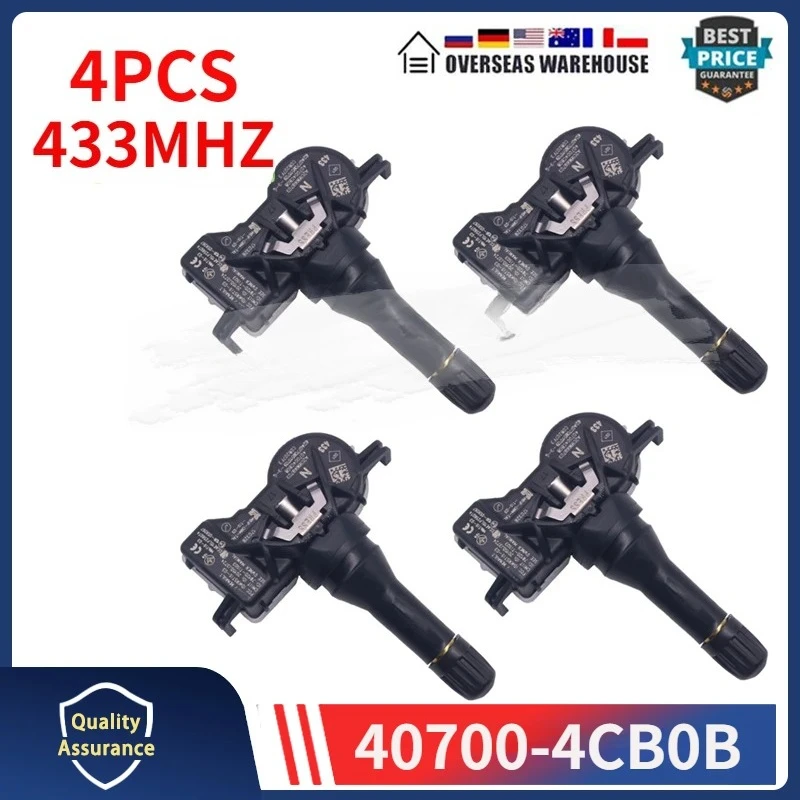 

40700-4CB0B 407704CB1B Tire Pressure Monitor Sensor For Nissan Armada Leaf Qashqai Lada Renault Megane Infiniti Qx50 433Mhz TPMS