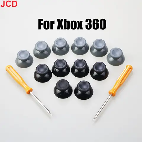 Xbox 360 컨트롤러용 아날로그 스틱, 블랙 그레이 3D 스틱, 엄지 스틱 캡, X 박스 360 게임 패드 수리 도구 부품, 세트당 7 개, 신제품