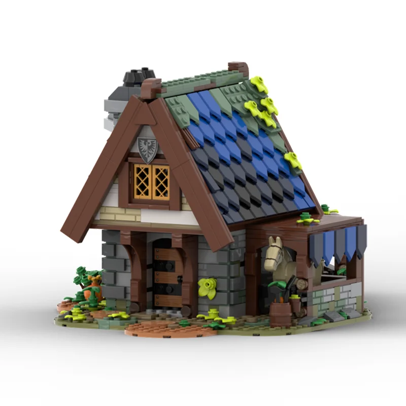 

New MOC Building Block Model: Medieval Knight's Hut DIY Creative Educational Building Block Toy Gift for Children