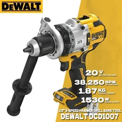 DEWALT DCD1007 20V MAX Brushless 1/2 in. 3-Speed Hammer Drill ANTI-ROTATION Cordless Electric Hammer Dewalt Power Tools DCD1007B