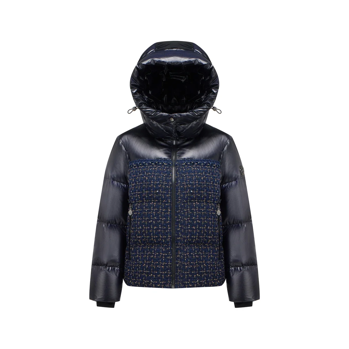 

BOSIDENG зимняя куртка на 90% гусином пуху для женщин, зимняя куртка, шерстяная лоскутная куртка, зимние пуховики, легкие теплые