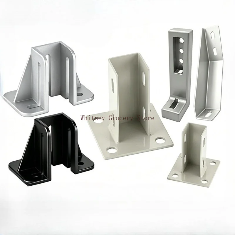 40404080 aluminum profile square foot fence fixed base connection guardrail support