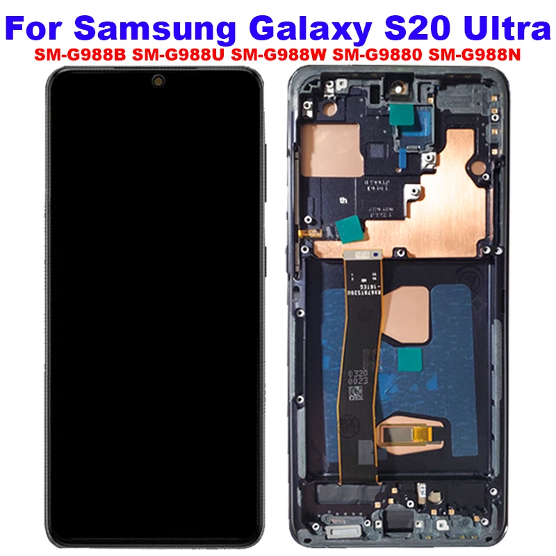 

OLED Quality For Samsung Galaxy S20 Ultra Display LCD Screen With Frame S20Ultra G988 G988F G988B/DS LCD Display Touch Screen