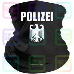 Polizei German Police Eagle Logo Free Delivery Men Black Bandana Balaclava Scarf Neck Gaiter Mouth Cover