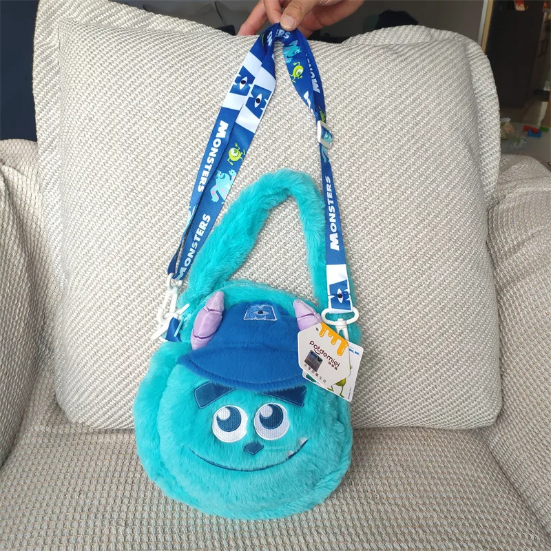 MINISO Disney Cute Monster Sullivan Cartoon Plush Doll Hand Bag Large Capacity Shoulder Bag Bag for Women  Shoulder Bag Women