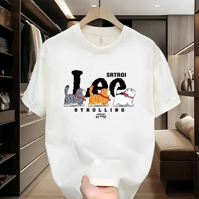 تي شيرت صيفي قطني بأكمام قصيرة للأولاد بتصميم حس مطبوع قميص سفلي متعدد الاستخدامات وفضفاض