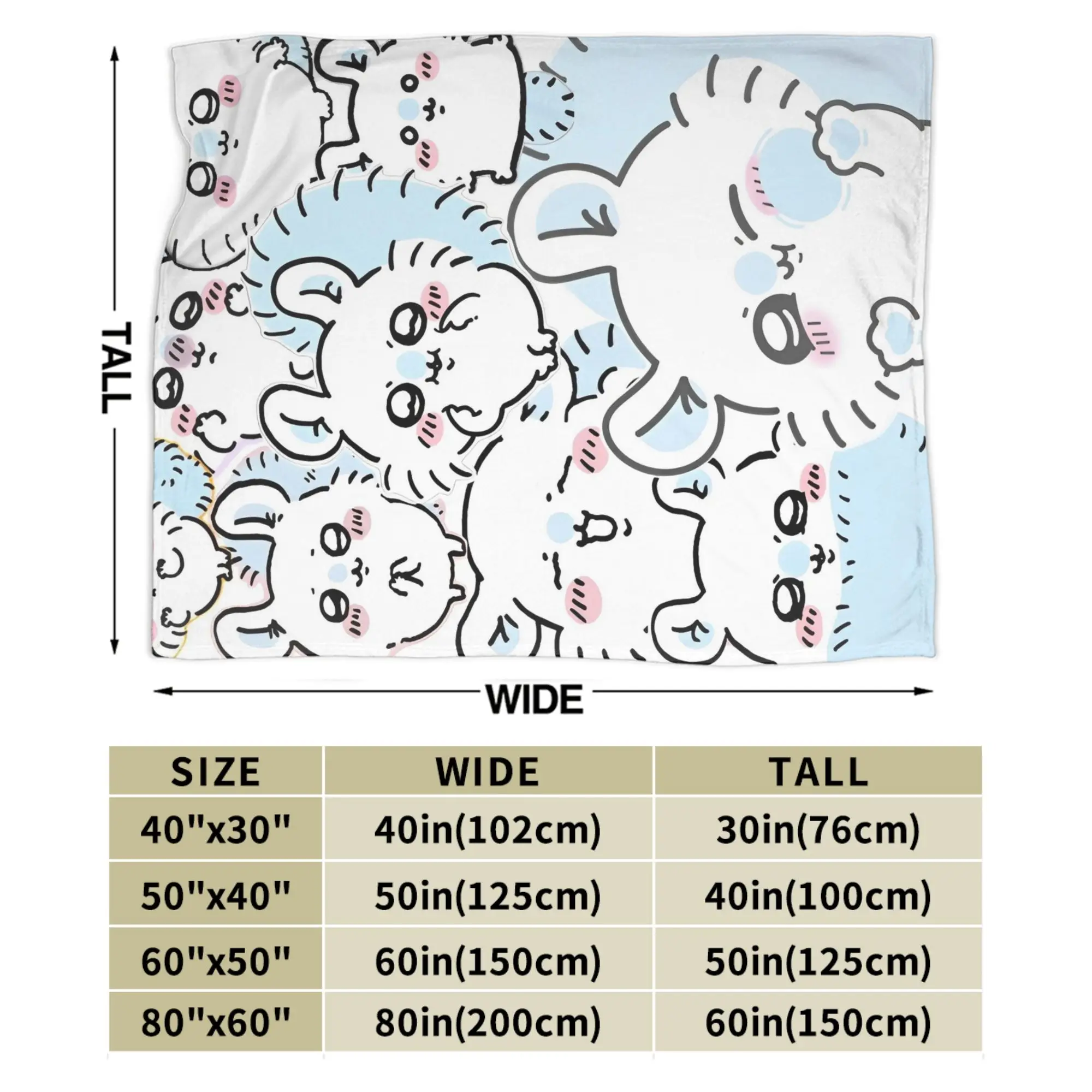 لطيف Momonga C-Chiikawa البطانيات المخملية الشتاء المحمولة سوبر لينة رمي البطانيات للسرير السفر الفراش يلقي #6