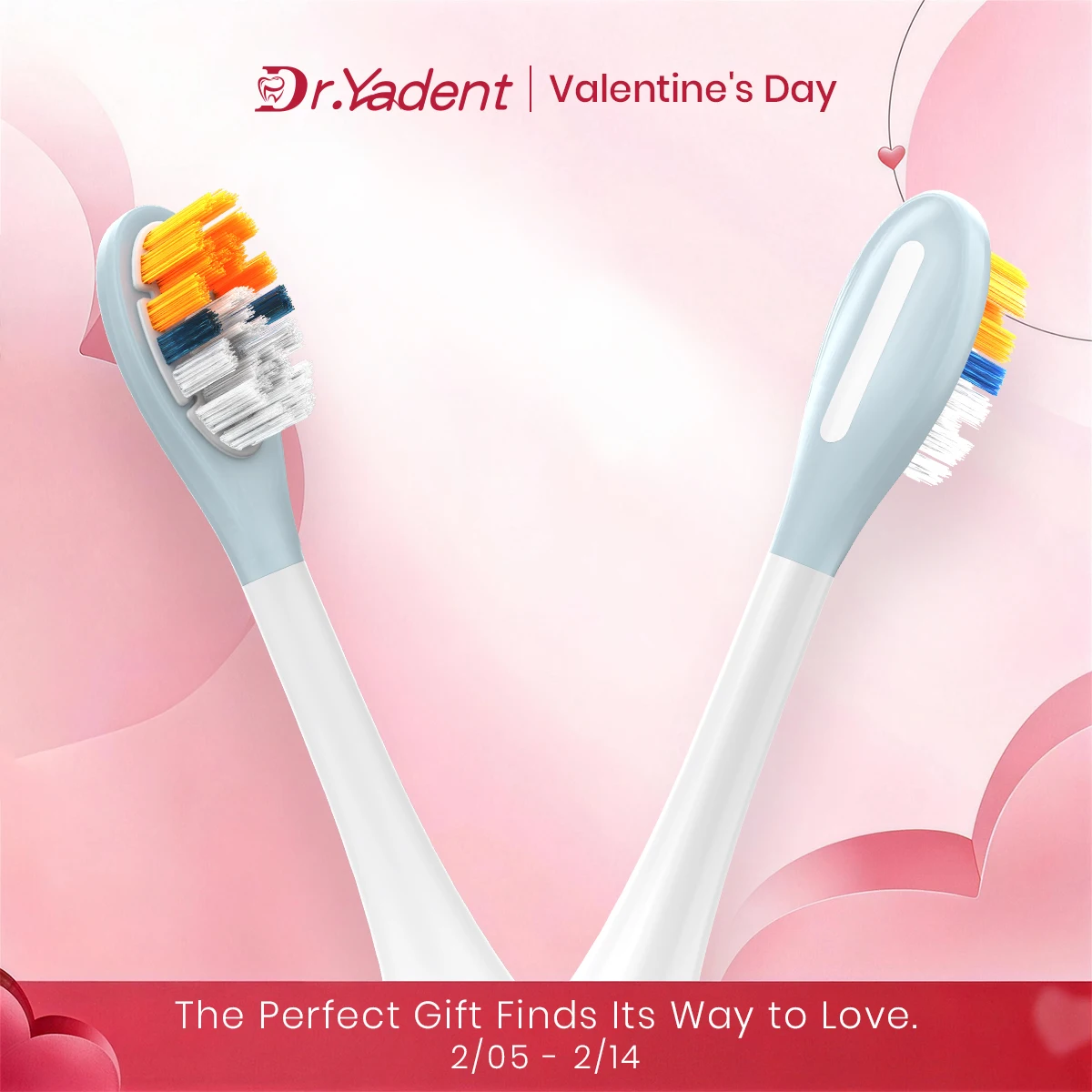 

Dr.Yadent YD02/04 Сменные насадки для кистей, 4 шт./упак., мягкий гель с покрытием, предназначенный для ухода за чувствительными деснами, мягкая щетина, поставка на 1 год