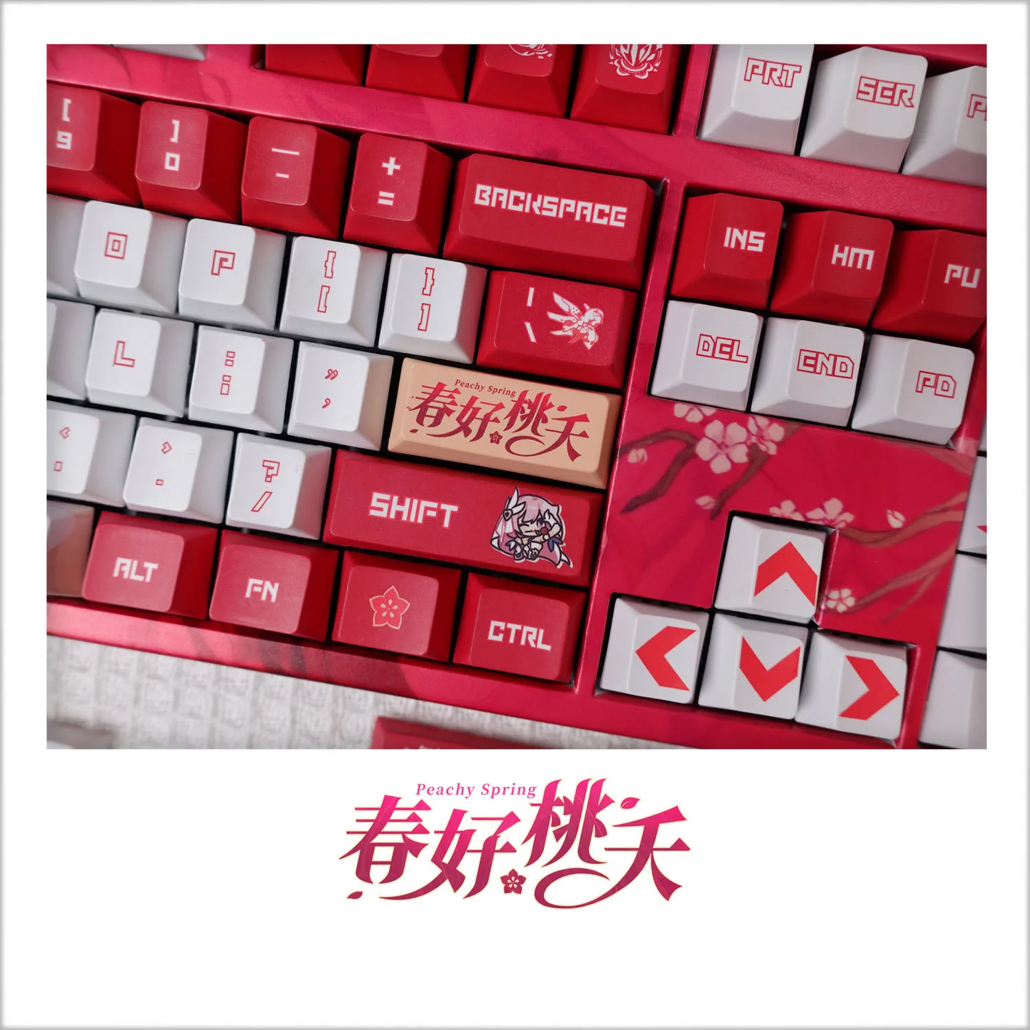 New Elysia 128 PBT Keycaps Honkai Impact DYE Sublimation Key Cover Cherry Cross MX Switch Key Caps for Mechanical Keyboard Gift