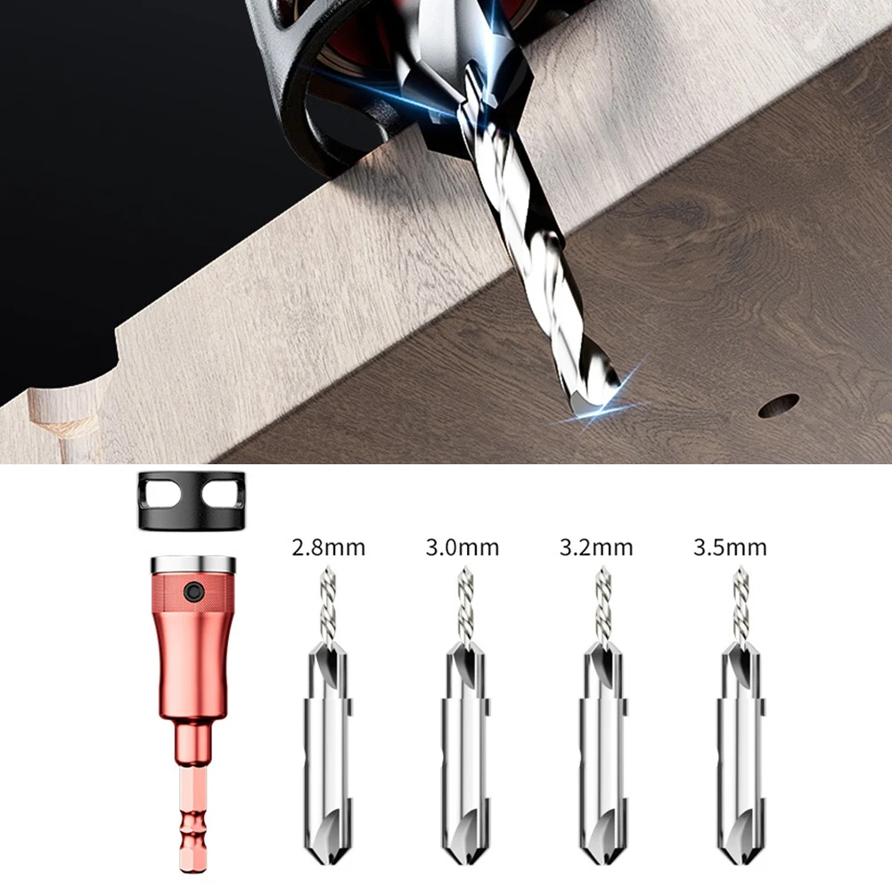 Senkerbohrer mit Stopper, einstellbarer Tiefenanschlag, 45-Grad-Multifunktions-Fasenfräser, umwandelbares Werkzeug