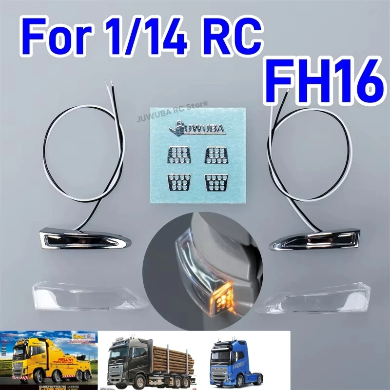 2 PCS Seite Blinker Licht RC 1/14 Modell Traktor Lkw FH16 Anzeige Beleuchtung LED Für Tamiya 1/14 RC Radio Control Lkw Teil