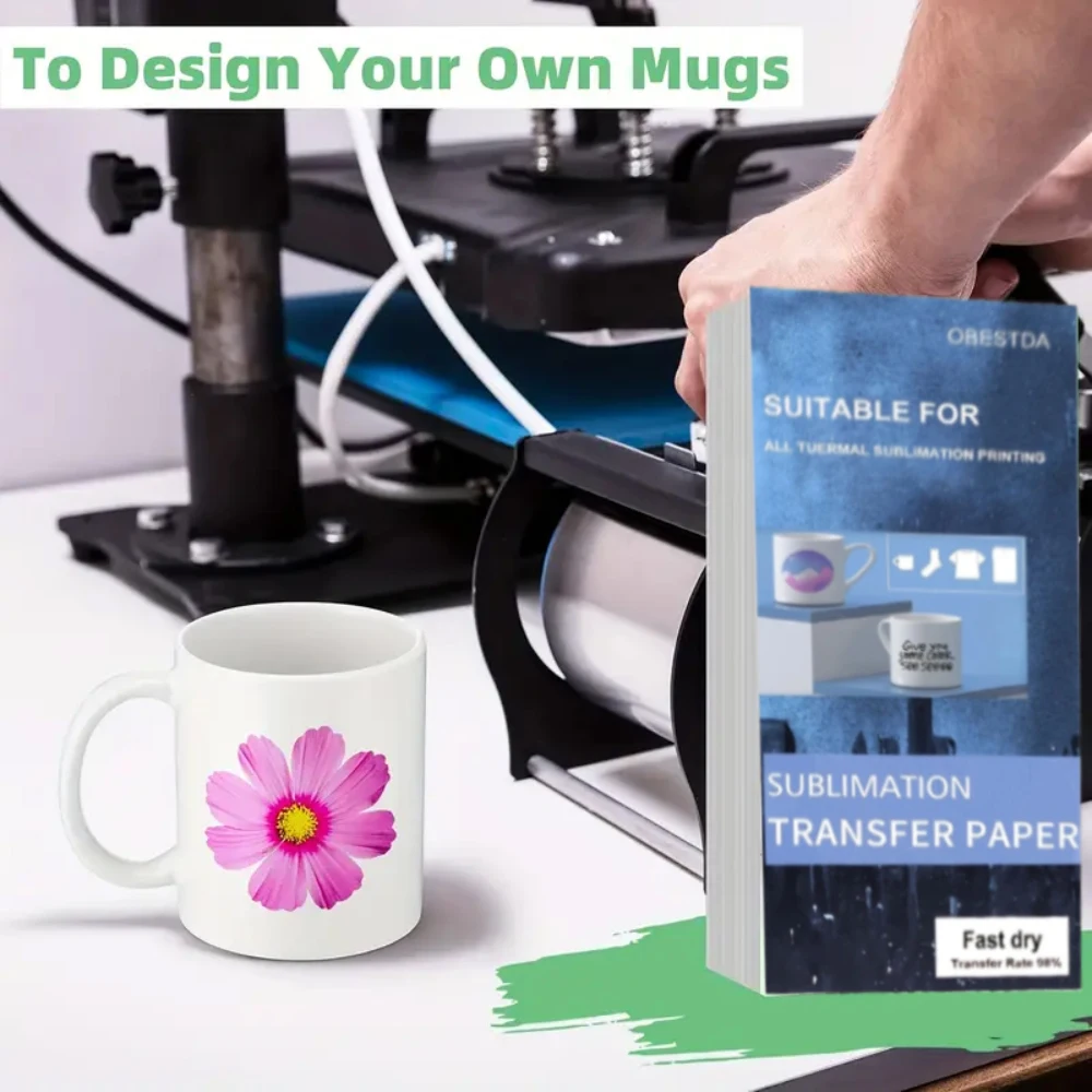 30 แผ่น 3.7x8.5 นิ้วความร้อนระเหิดโอนกระดาษสําหรับแก้วผ้าฝ้ายโพลีเอสเตอร์เสื้อยืดเบาะผ้าเคสโทรศัพท์ DIY Desi