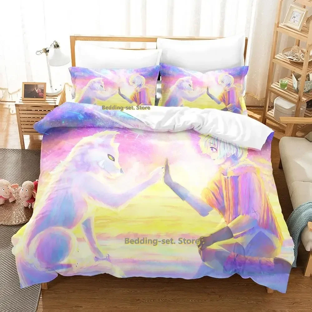 

Kawaii To Your Eternity Bedding Set Single Twin Full Queen King Size Bed Set Adult Kid Bedroom Duvetcover Sets Rainbow Anime Bed