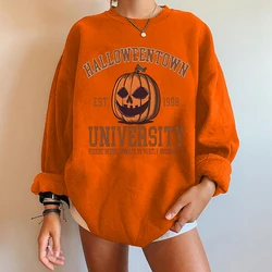 Halloween pumpkin letter print sweatshirt round neck casual trend sweatshirt autumn spring women's clothing spy x family