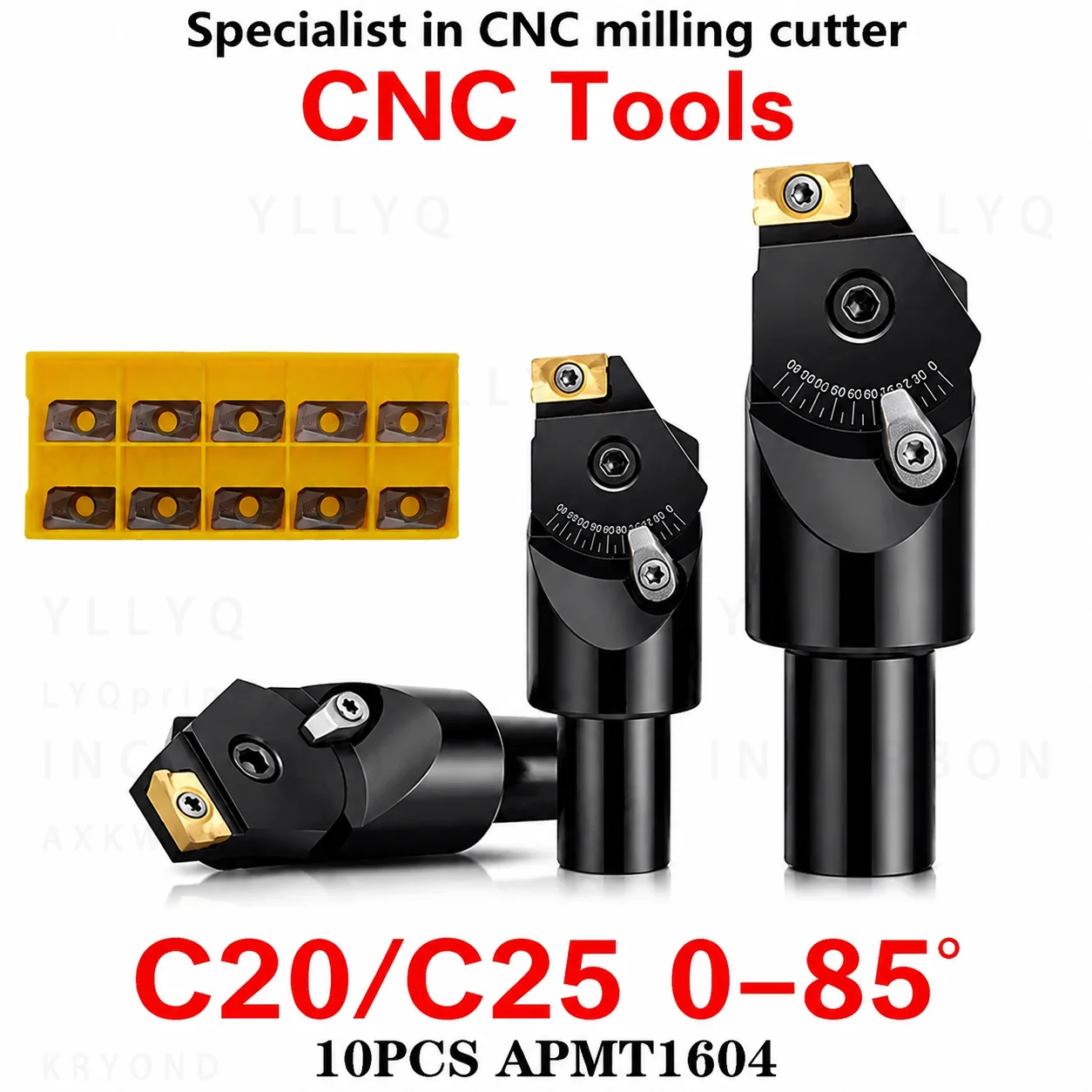 Adjustable Universal Chamfer Milling Cutter C20 C25 Straight Shank APMT1604 Insert Holder 0-85 Degree CNC Multifunction Tool
