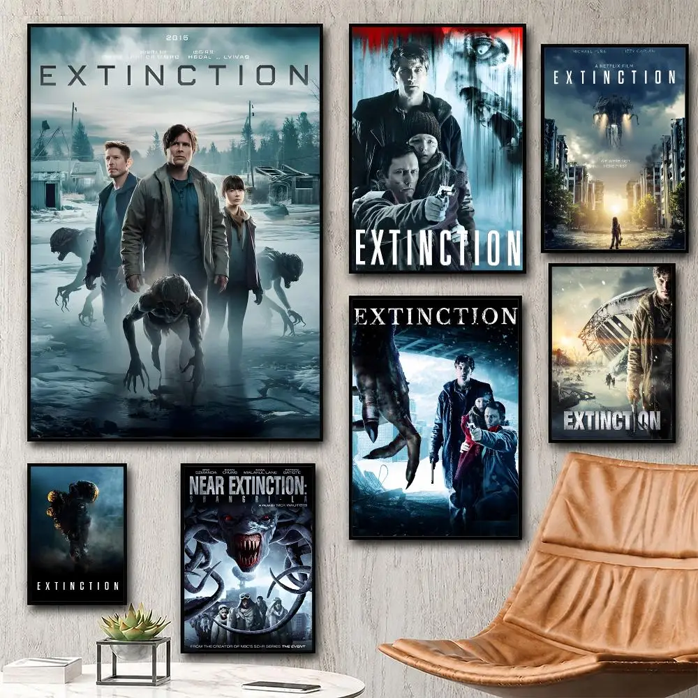Ästhetisches Wandkunst-Poster, trendiges Film-Poster „Extinction“ für Schlafzimmer, Studentenwohnheim, Heimdekoration, großes Wandbild-Druckbild