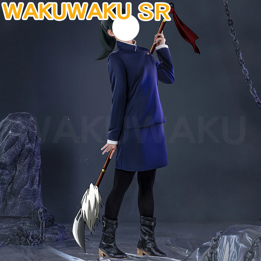 

IN STOCK Maki Zenin Cosplay Costume Anime Jujutsu Kaisen Cosplay S-3XL WakuWaku-SR Maki Zenin Women School Uniform Plus Size