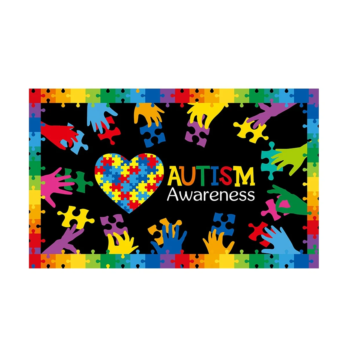 180 x115cm fotografia sfondo tessuto World Autism Day Banner sfondo Decor Party Scene Setup sfondo tessuto