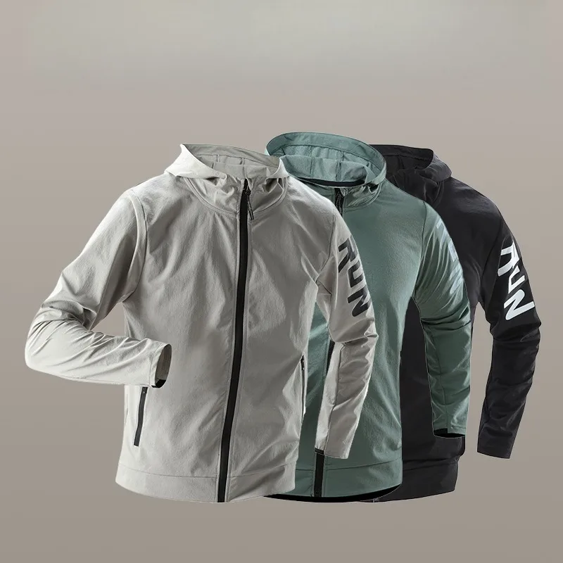 

Водонепроницаемая куртка для бега для мужчин, легкая ветровка, быстросохнущая, для тренировок на открытом воздухе