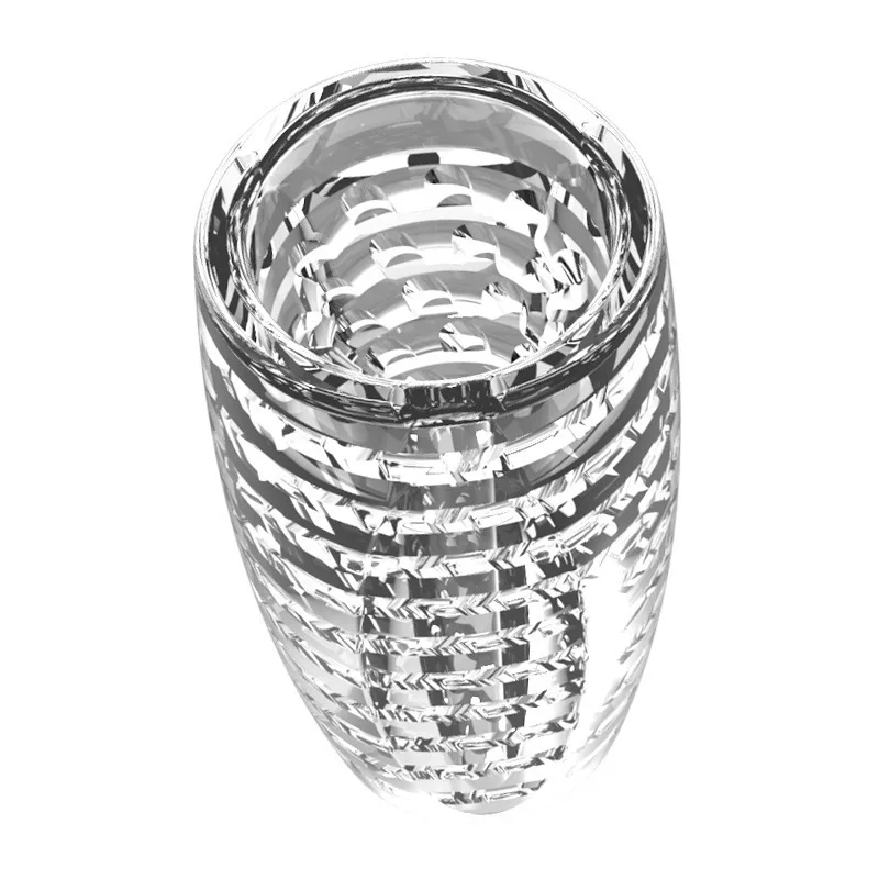 Masturbateur Masculin Transparent de 9cm pour Homme, Chatte Artificielle, Vaginal, 18 Gland, Pompe à Pénis, Jouets Sexuels, Exerciseur de Pointes 7.0