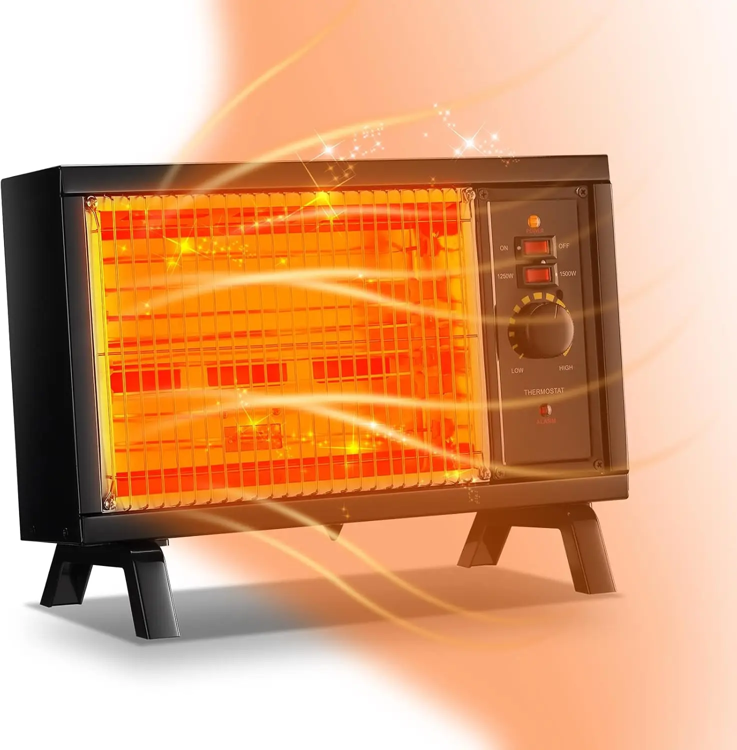 

Портативный электрический обогреватель с быстрым нагревом, регулируемым термостатом, тихий, энергосберегающий для дома, офиса, спальни