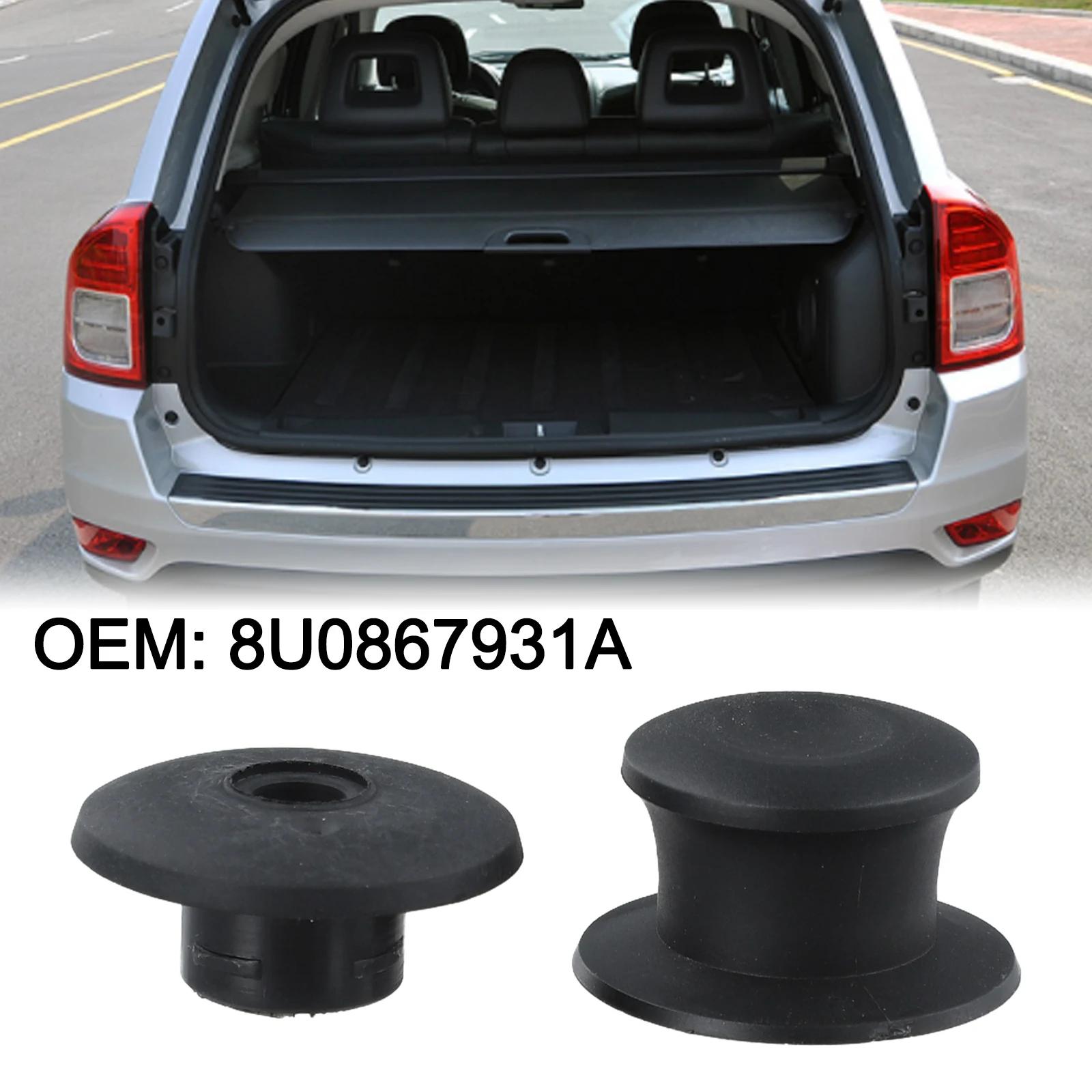 2pcs Car Clips Rear Trunk Partition Board Buckle Panel Kit 8U0867931A For Q3 A7 Automotive Accessories