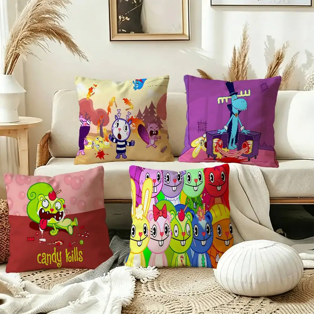 Classic H-Happy T-Tree F-Friends Pillow Anime Pillow Sofa Bed Head Pillow Cover Cushion Cover 45x45 cm Fashion