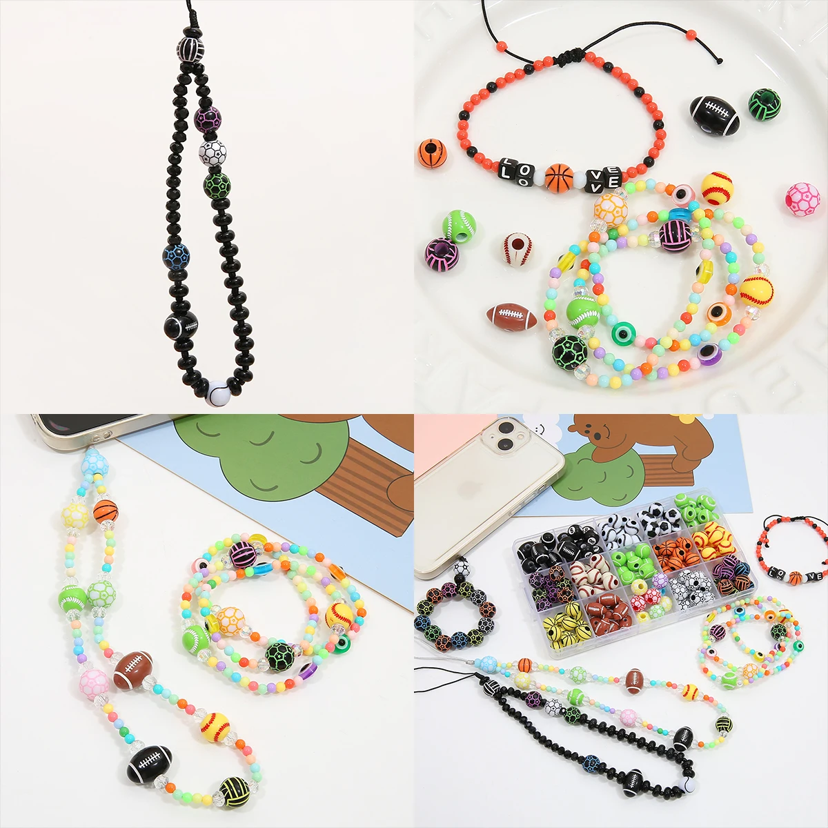 10/20/30Pcs Acrylic Ball Beads Series Unique Loose Beads Handmade DIY Jewelry Bracelets Earrings Accessories Materials view 6
