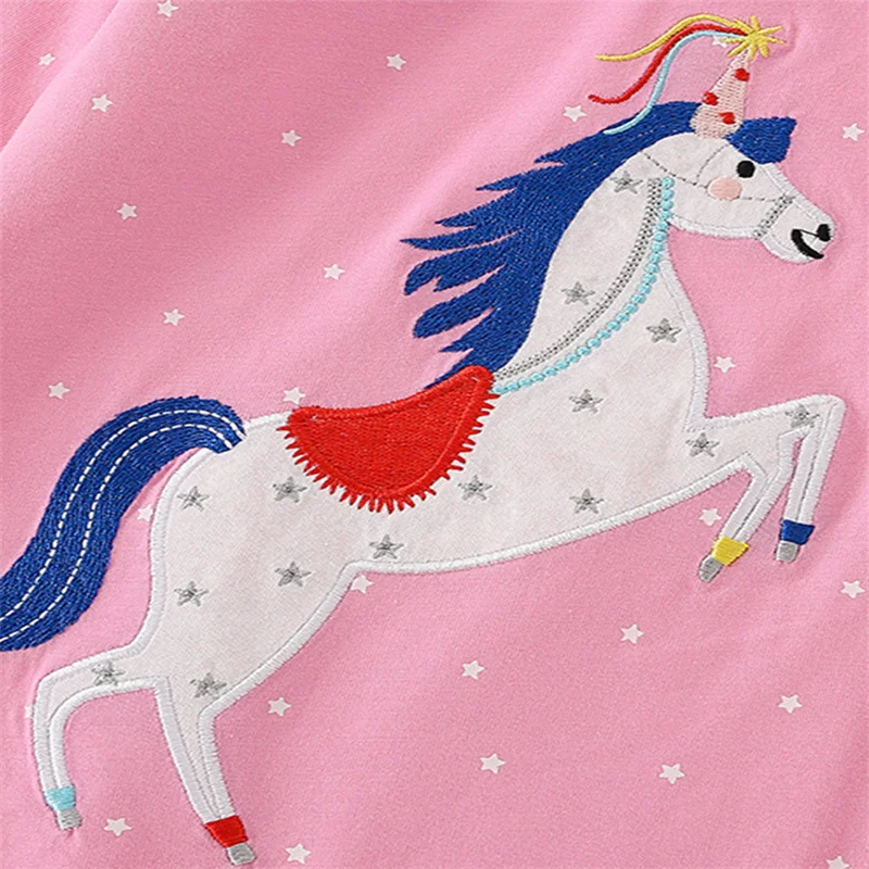 Jumping Meters Girls TShirts Unicorn Long Sleeve Baby Clothes Toddler Animals Blouses Kids Tees Tops Shirts Costume Baby