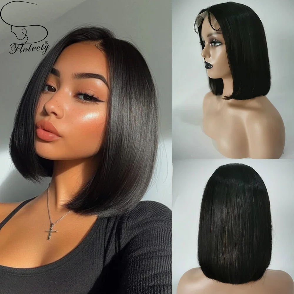 

13x4 HD Lace Frontal Bob Wigs For Women Human Hair Straight Glueless Bob Wigs Brazilian Human Hair 4x4 Lace Wigs