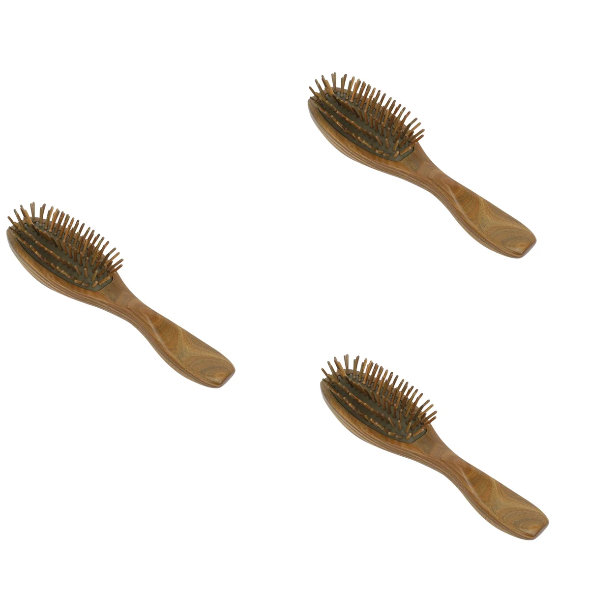 

3X Sandalwood Hair Brush Wooden Natural Handmade Detangling Massage Hair Comb with Gift Box