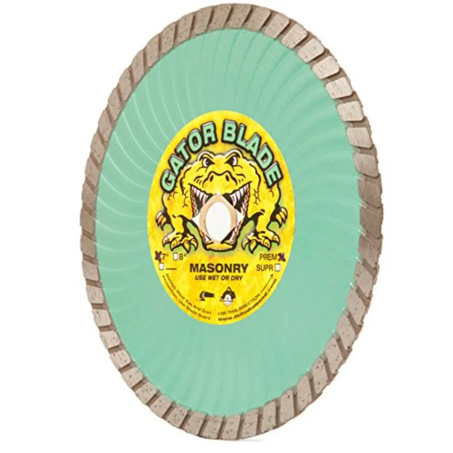 

Алмазный диск Delta Diamond Gator Blade Premium с волнистым сердечником Turbo, 8 дюймов, для резки кирпича, блоков, брусчатки, бетона