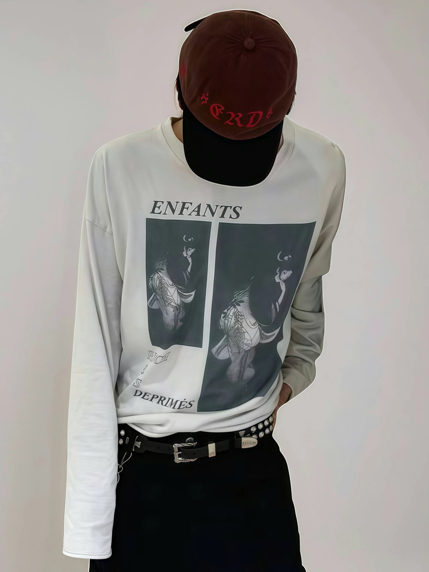 تي شيرت يونيسكس بأكمام طويلة وياقة مستديرة بتصميم مانغا غيشا من سلسلة ERD Depred Rich Second Generation Li Steng Jun Loren... #2